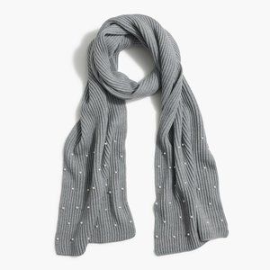 J Crew Pearl Ribbed Knit Scarf